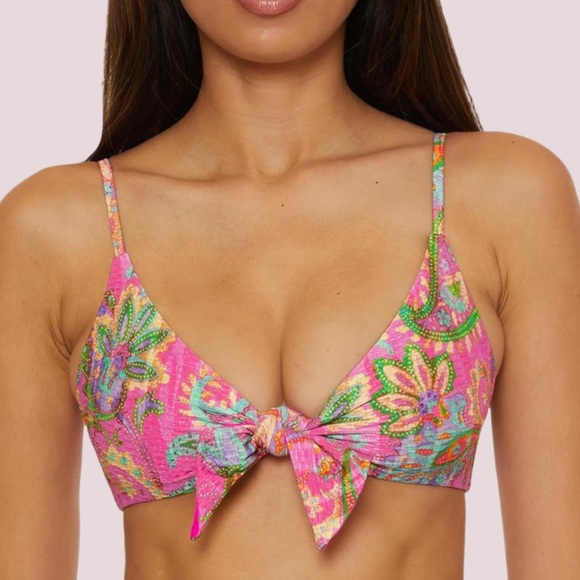 BECCA Other - NWT BECCA Polynesia Adjustable, Tie Back, Bralette Bikini Top - Large